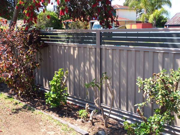 Image of Colorbond security fencing at a home